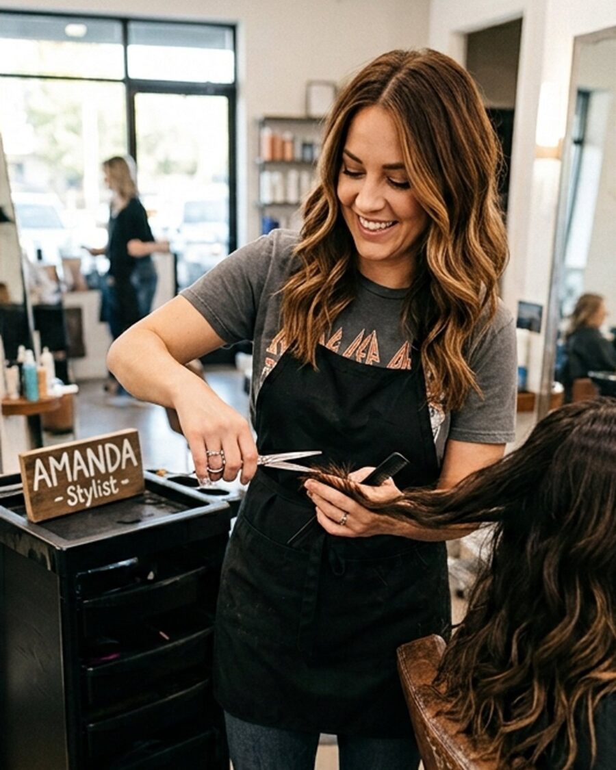 Amanda, hairstylist at CC Beauty Studios